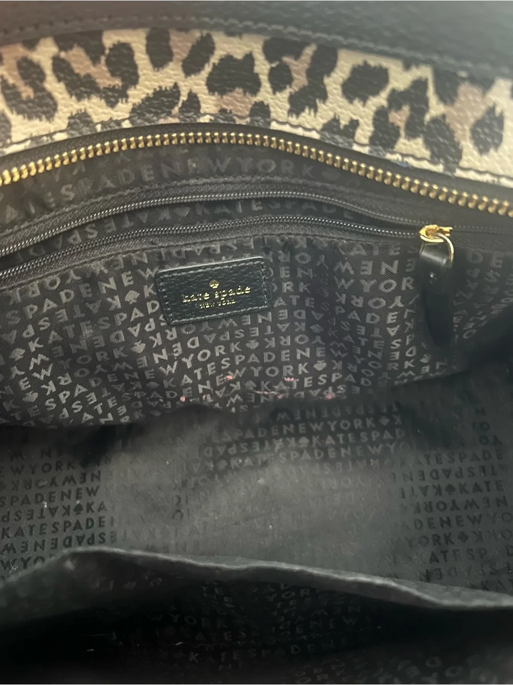 Kate Spade leather handbag with Leopard accents. - Picture 6 of 6
